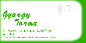 gyorgy torma business card